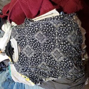 Philosophy Black and White Patterned Blouse